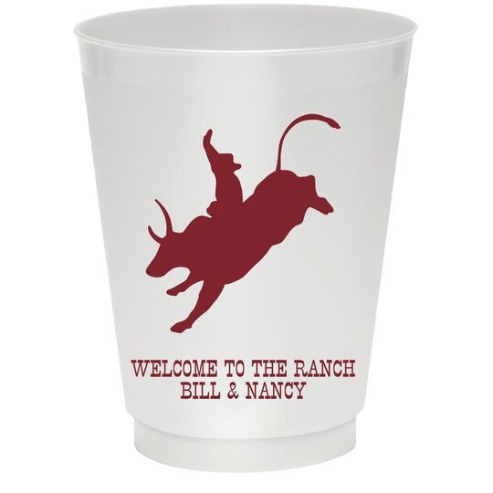 Bull Rider Colored Shatterproof Cups